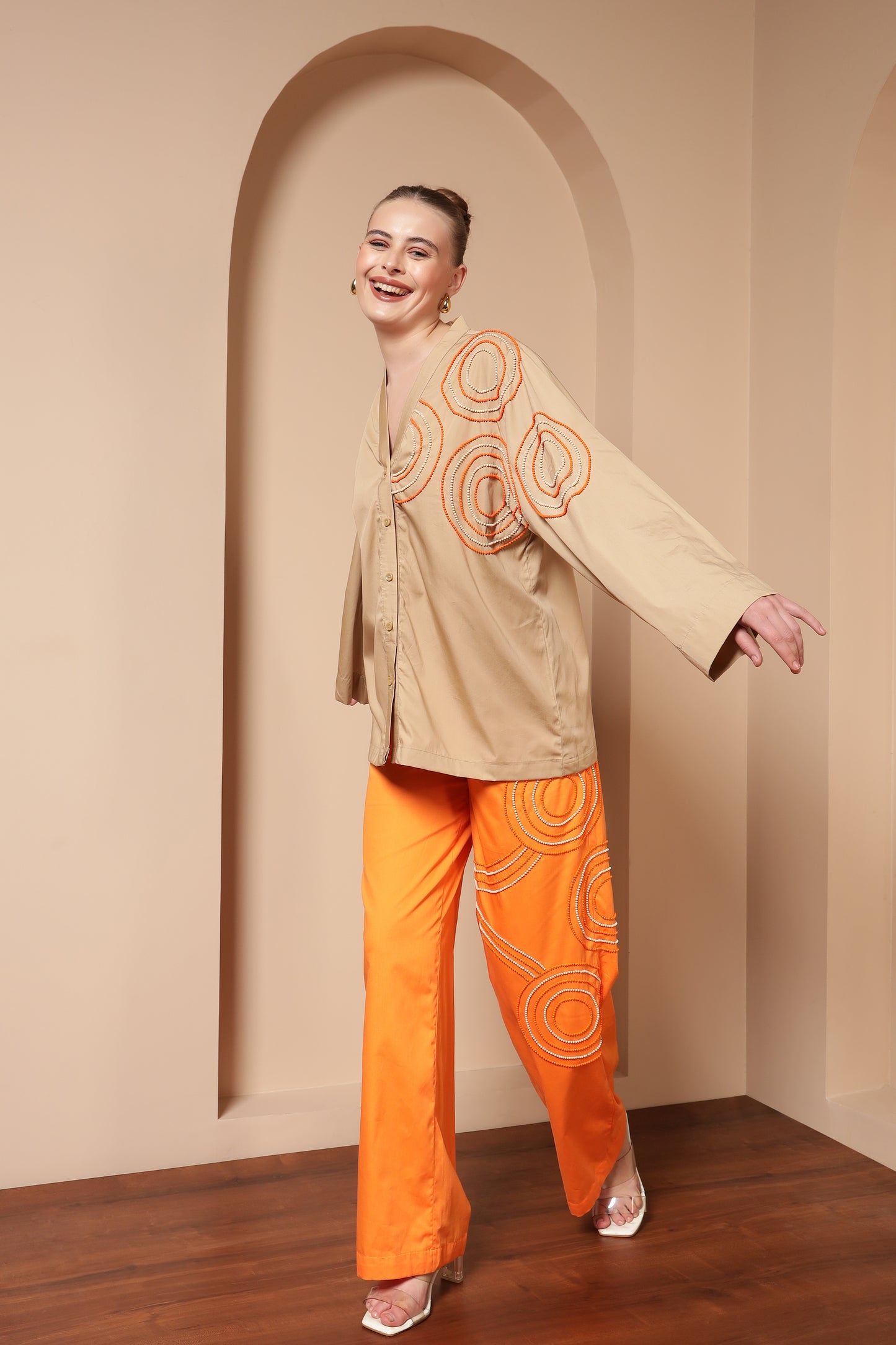 BEADED EMBROIDERED CO-ORD SET