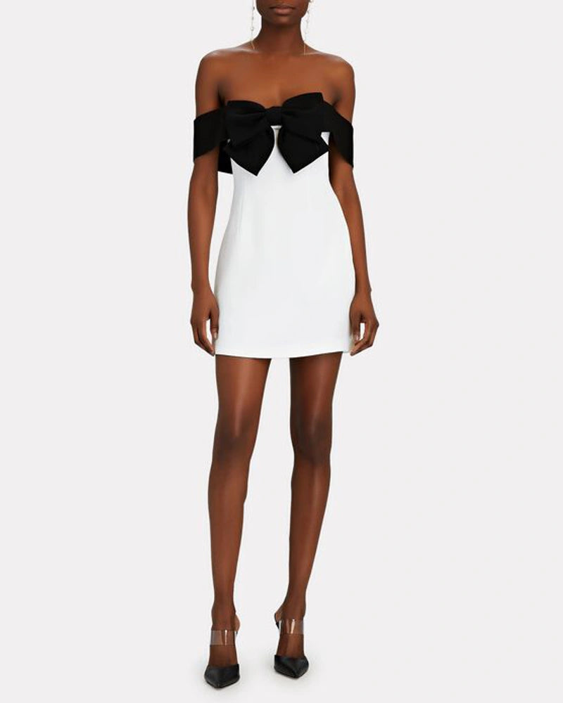 BOWKNOT SHOULDER DRESS