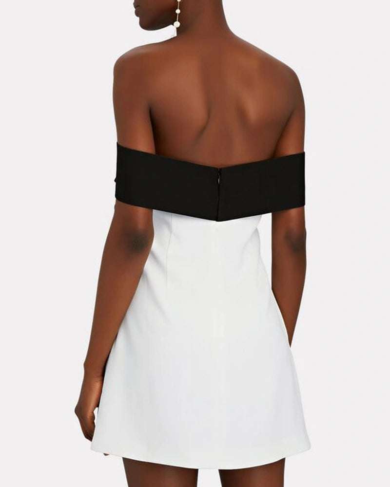 BOWKNOT SHOULDER DRESS