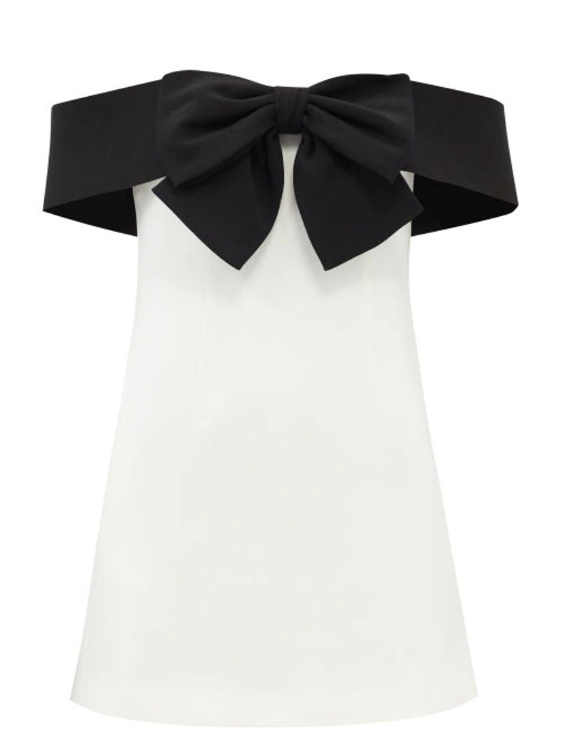 BOWKNOT SHOULDER DRESS