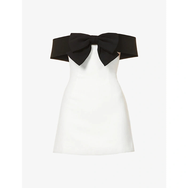 BOWKNOT SHOULDER DRESS