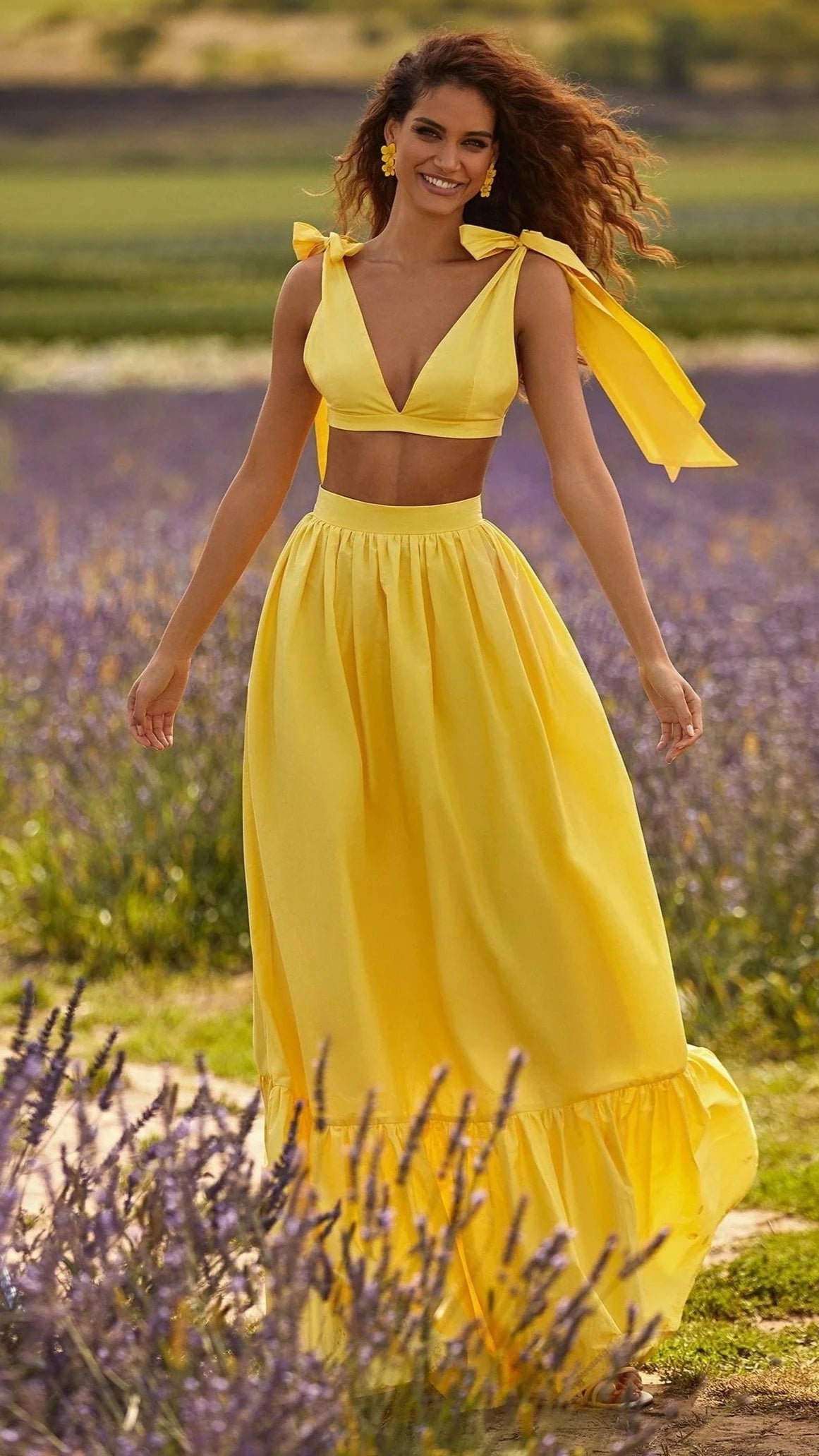 PASTEL YELLOW COTTON POPLIN SET