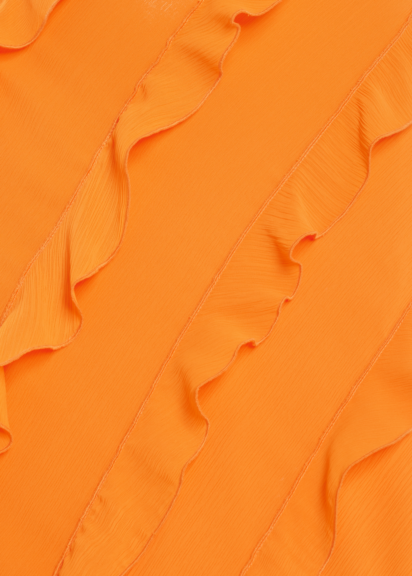 ORANGE RUFFLE VACATION DRESS