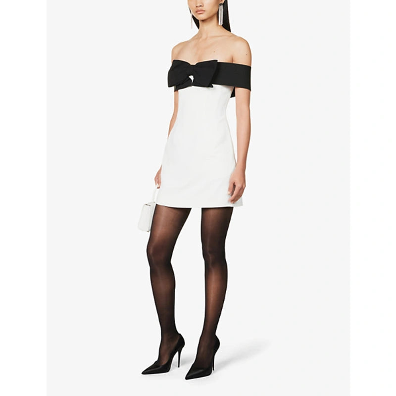 BOWKNOT SHOULDER DRESS