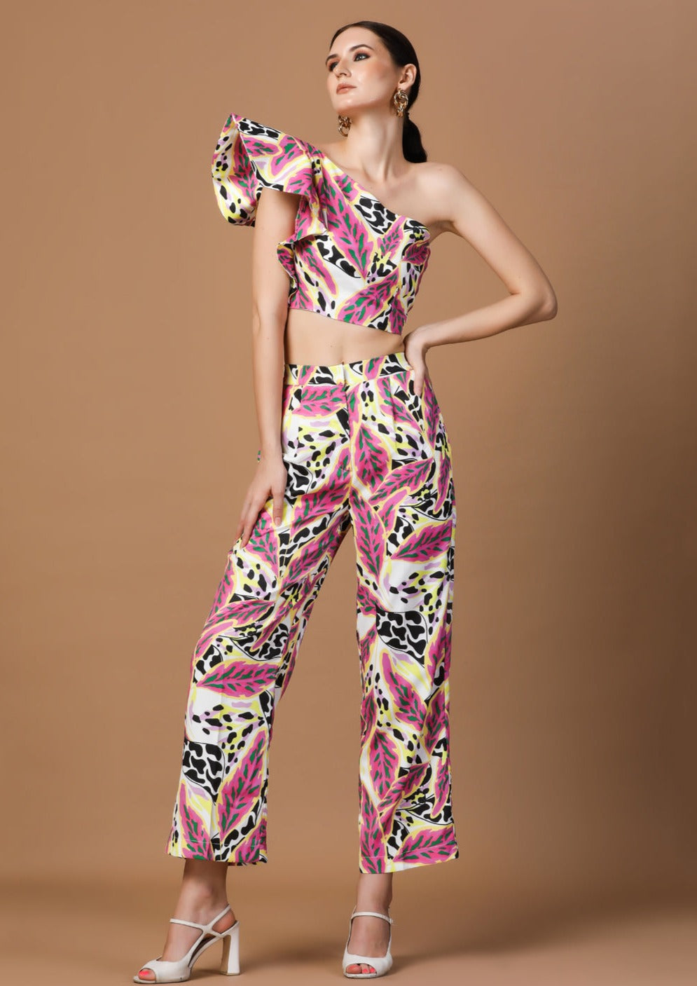 ONE SHOULDER FRILL CO-ORD