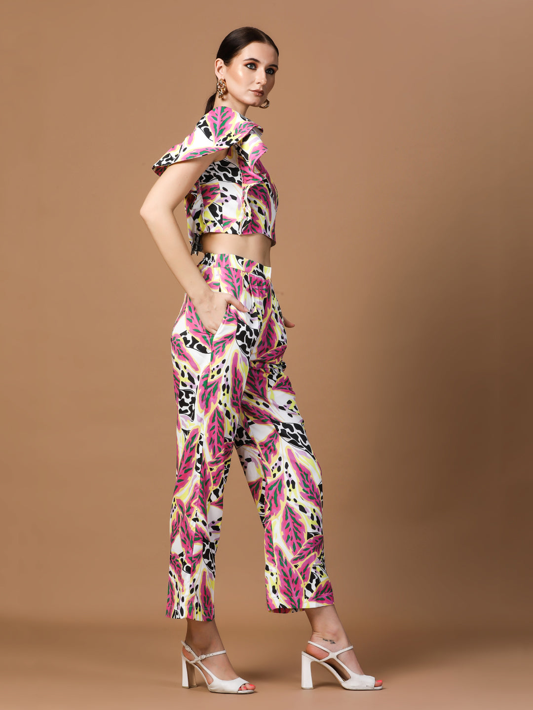 ONE SHOULDER FRILL CO-ORD