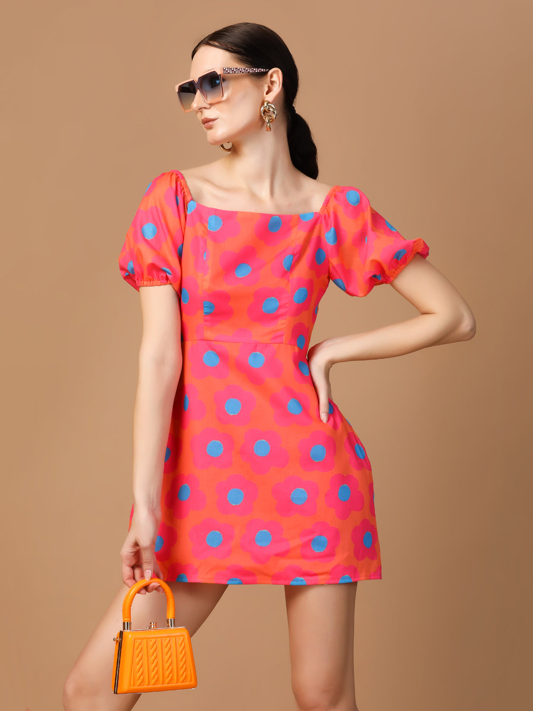 PINK FLORAL PRINTDRESS