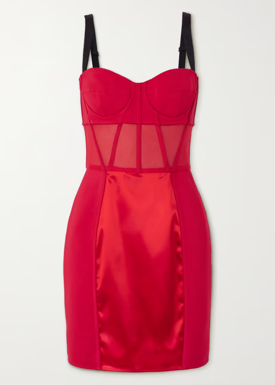 RED BUSTIER CORSET DRESS