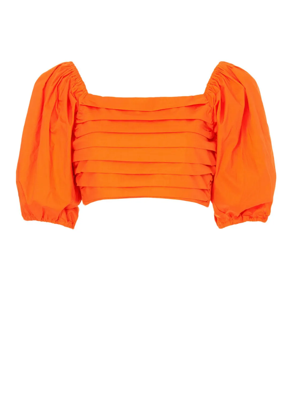 ORANGE COTTON PLEATED CO-ORD