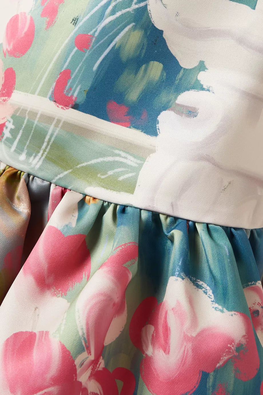 MULTICOLOR ABSTRACT PRINT DRESS