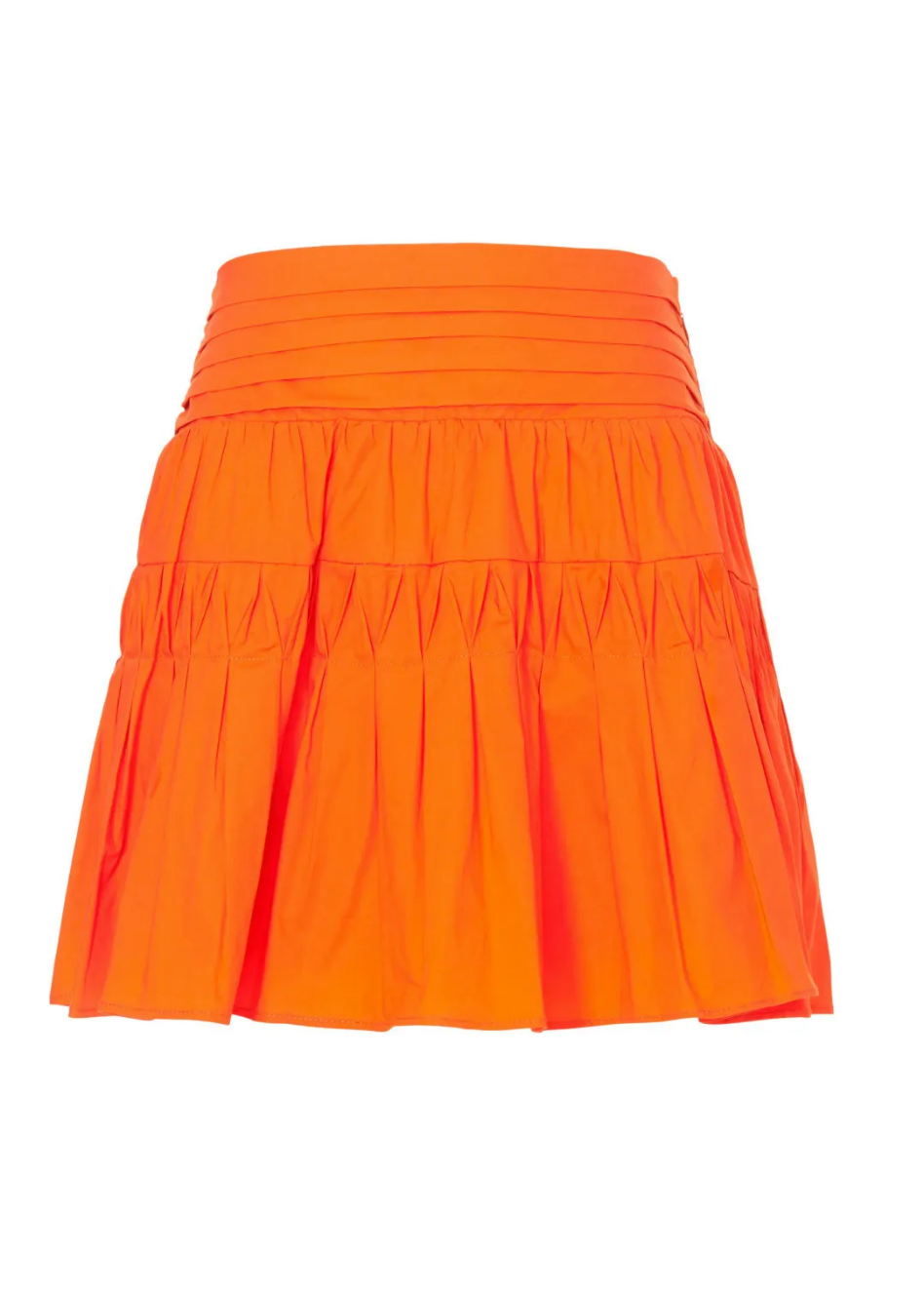ORANGE COTTON PLEATED CO-ORD