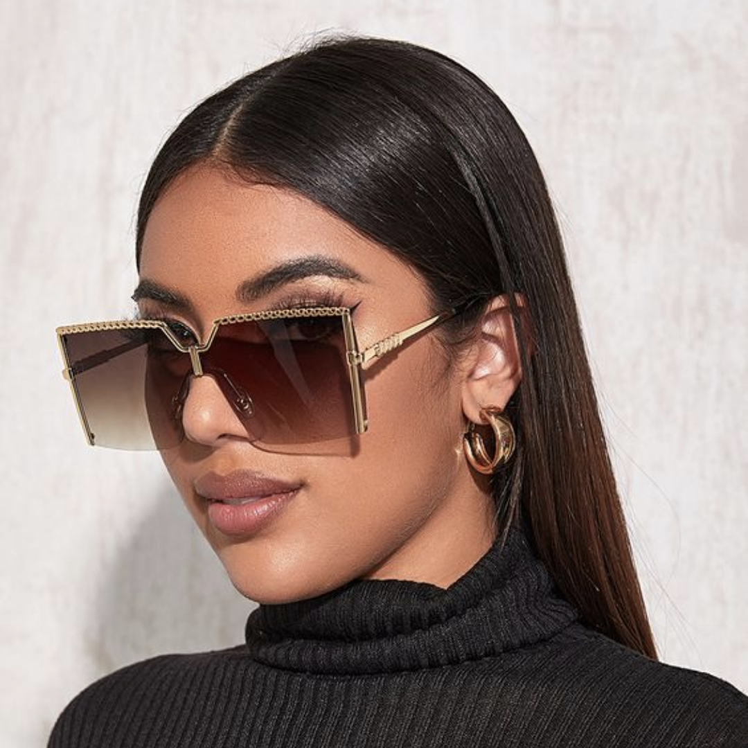 RIMLESS TEA BROWN GLASSES