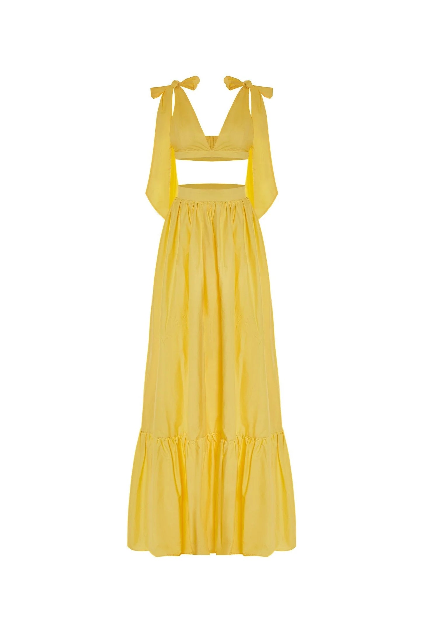 PASTEL YELLOW COTTON POPLIN SET