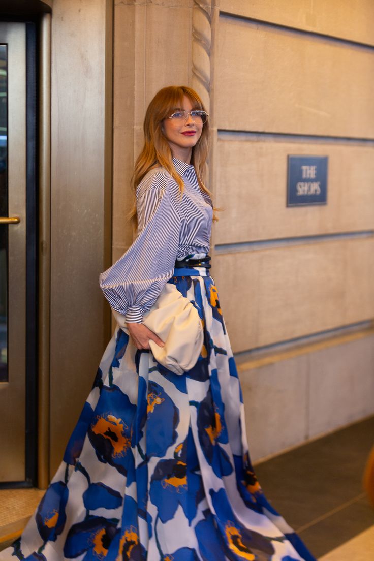 FLORAL BLUE MAXI SKIRT