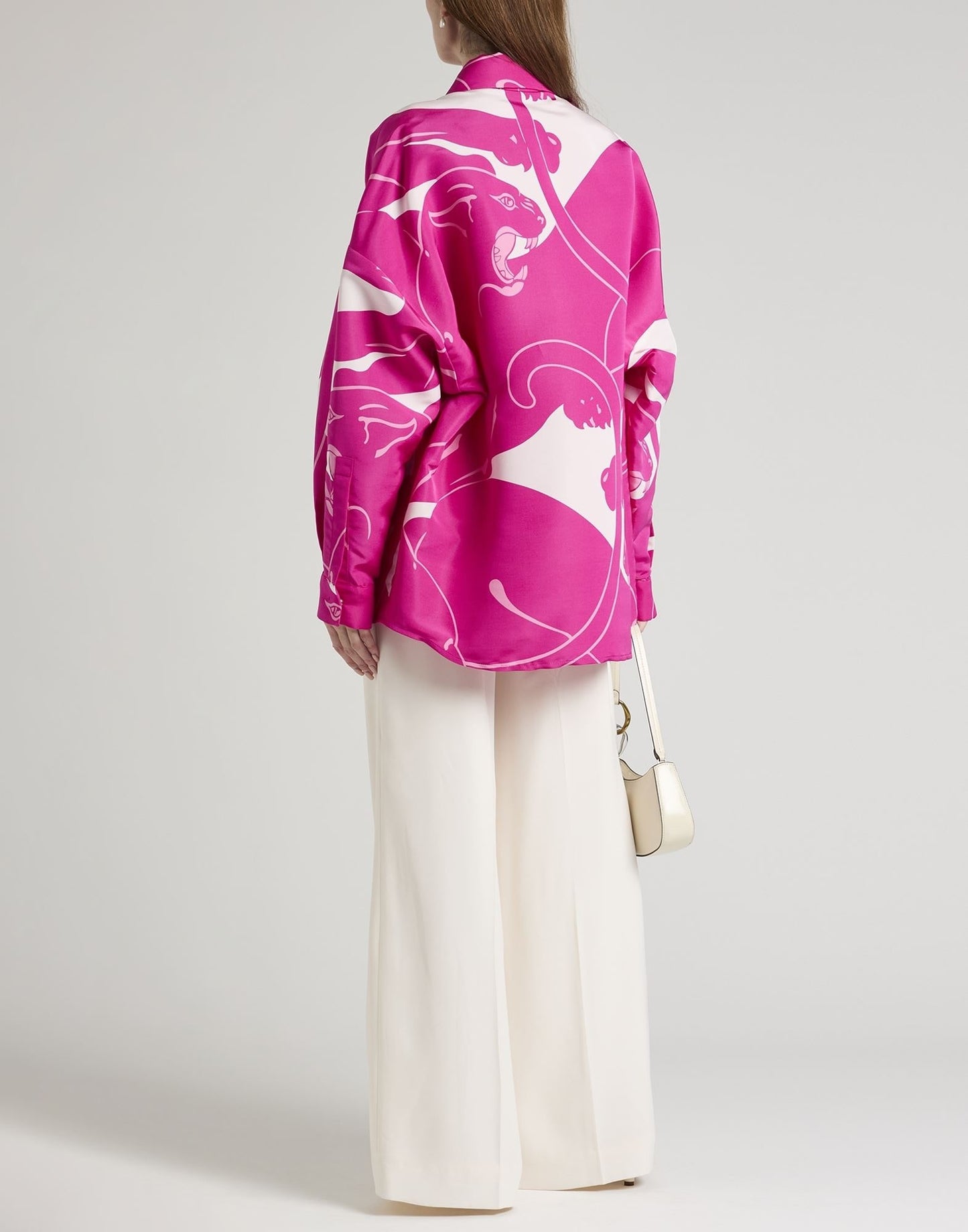 FUCHSIA PINK ABSTRACT PRINT SHIRT