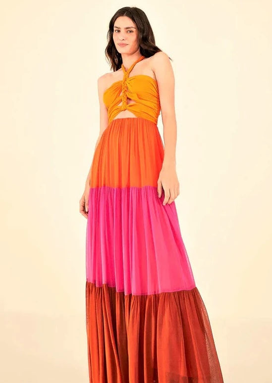 Summer Joy Colorblock Maxi Dress