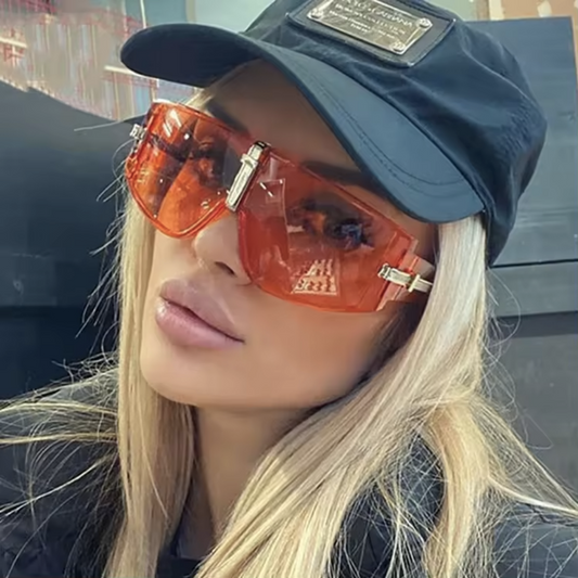 ORANGE RIMLESS SUNGLASSES