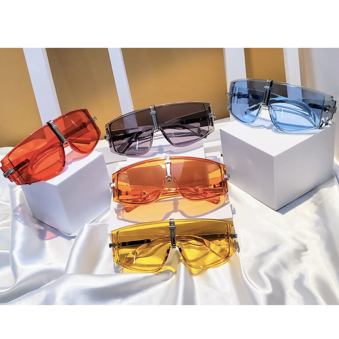 ORANGE RIMLESS SUNGLASSES