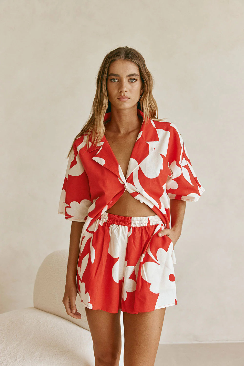CAROLINE RED CO-ORD