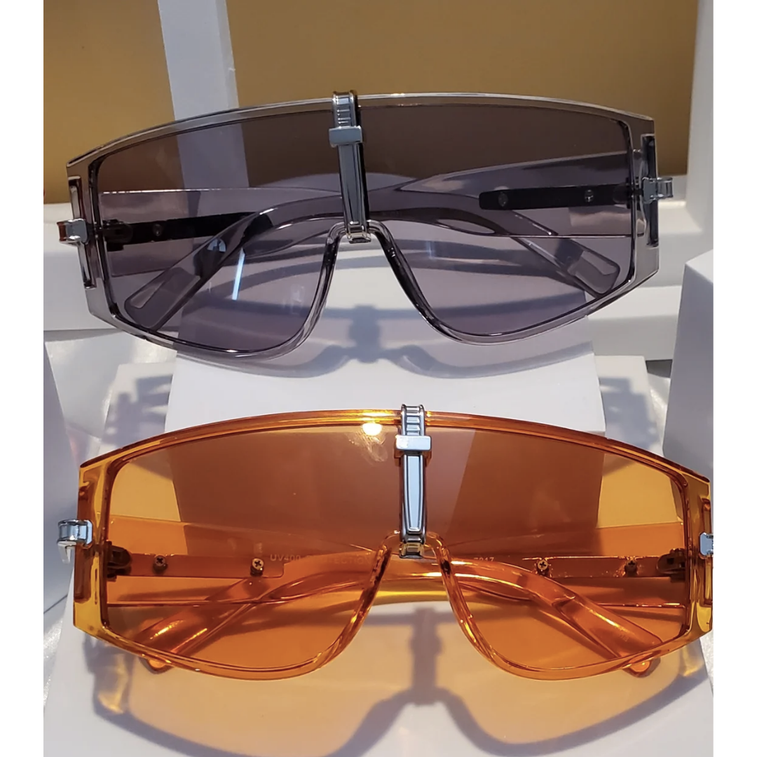 ORANGE RIMLESS SUNGLASSES
