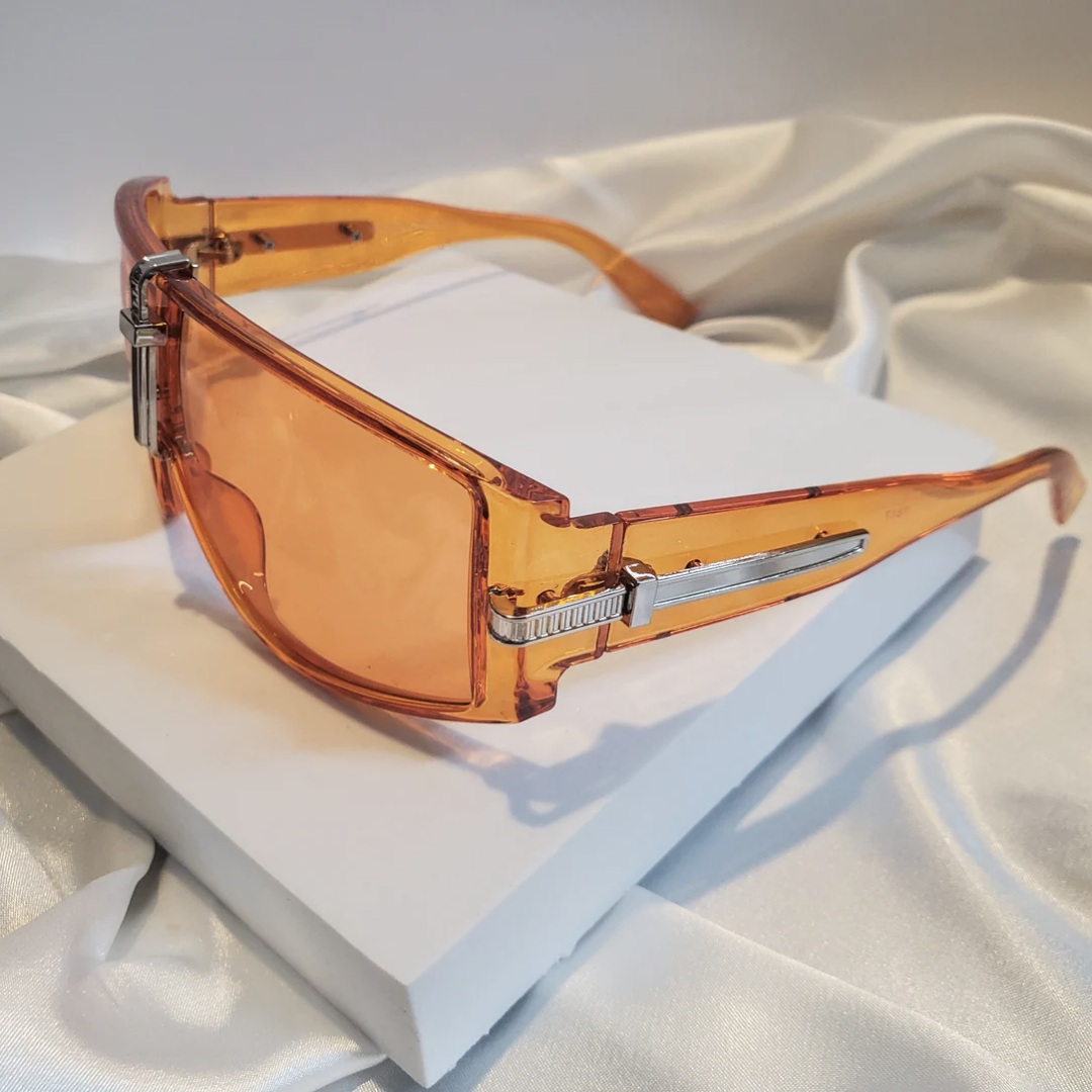 ORANGE RIMLESS SUNGLASSES