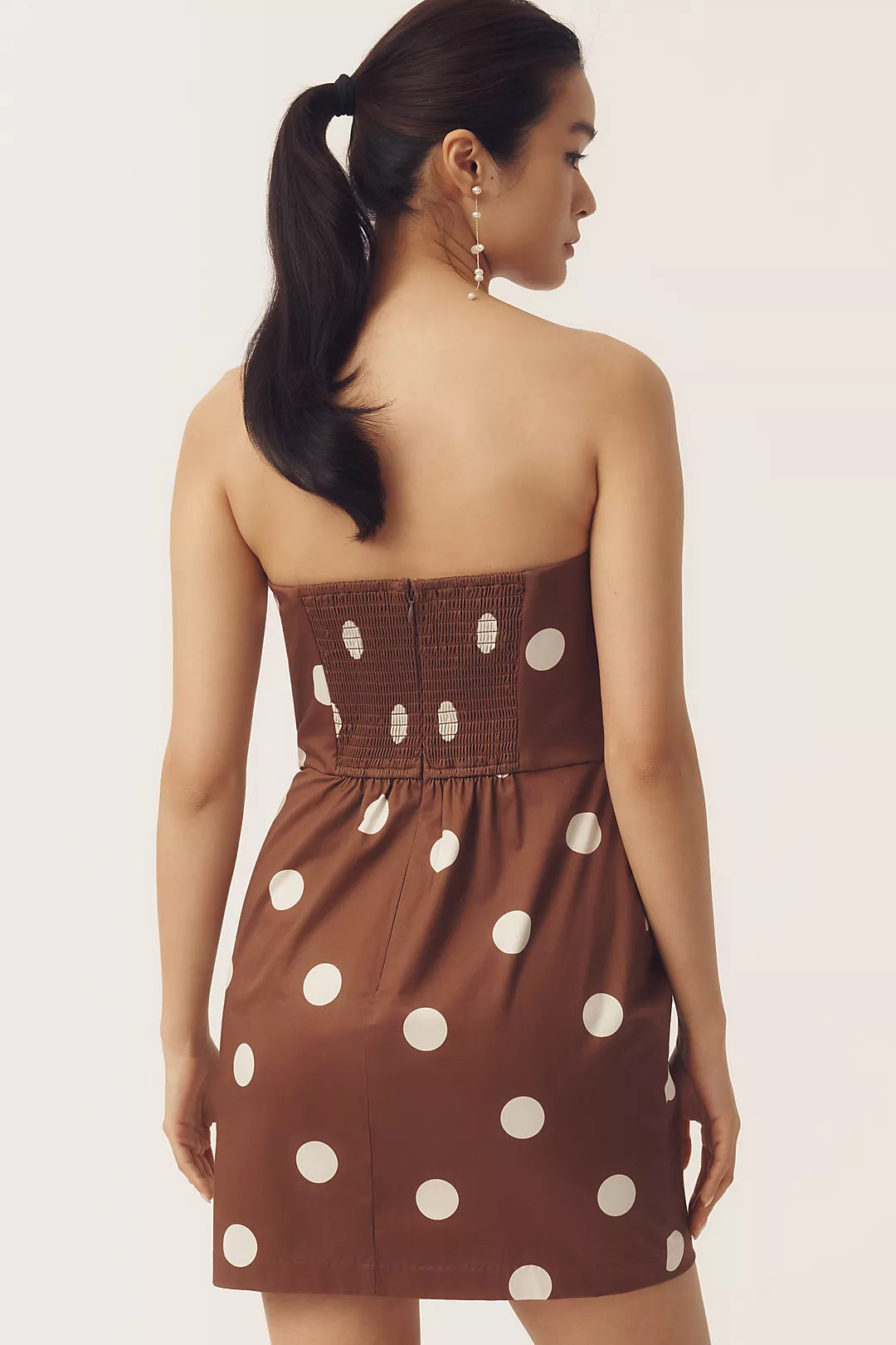 TRUFFLE BOW MINI POLKA DRESS