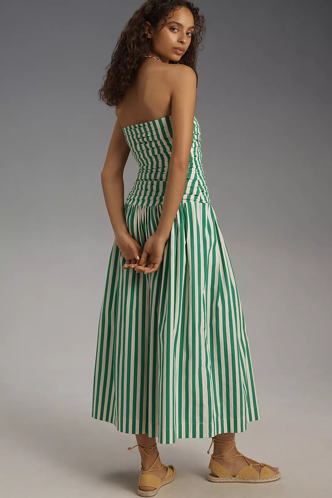 STRIPED LOW WAIST DRESS