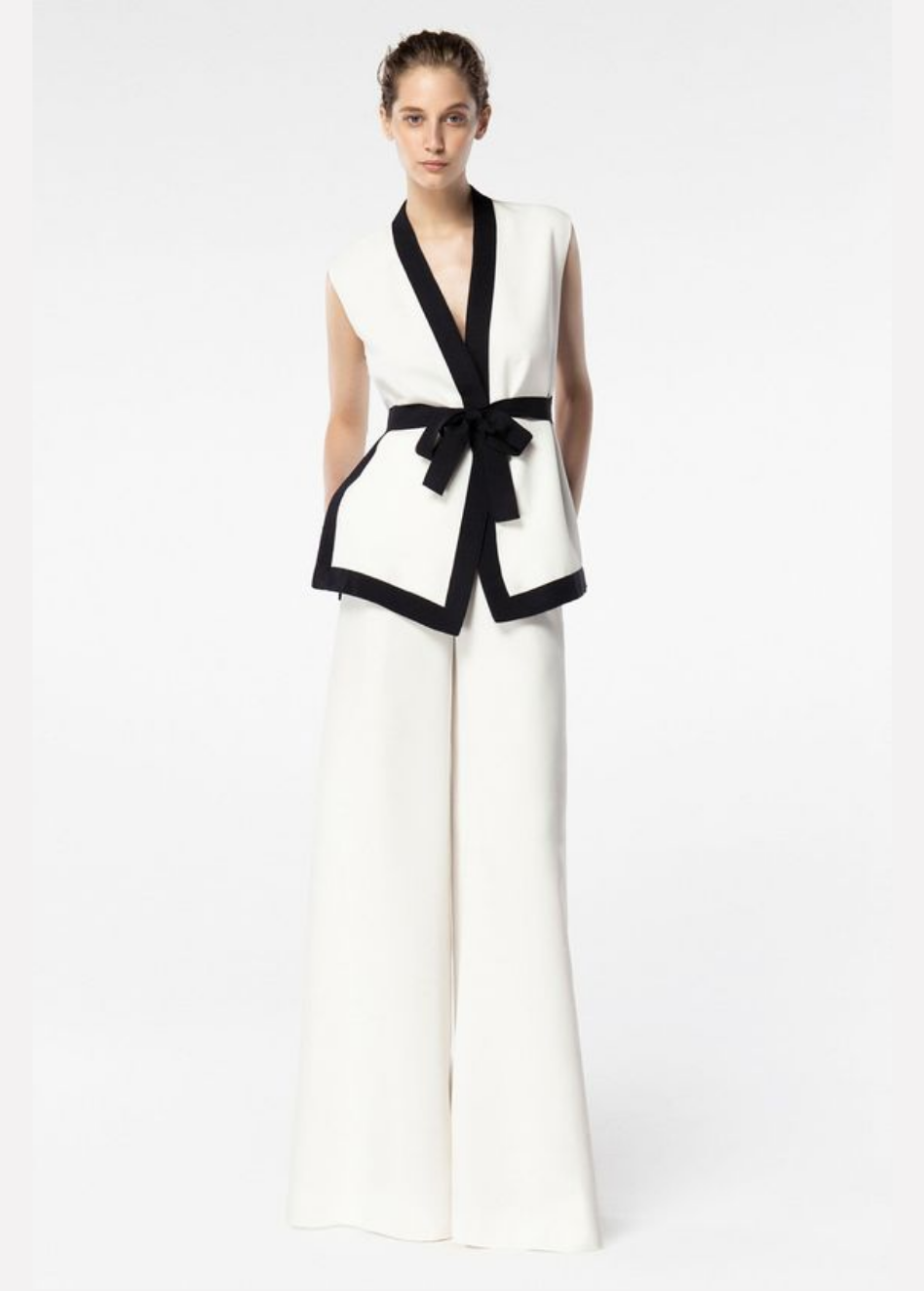 CONTRAST B&W TIE KNOT CO-ORD