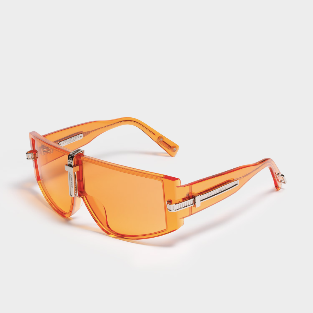 ORANGE RIMLESS SUNGLASSES