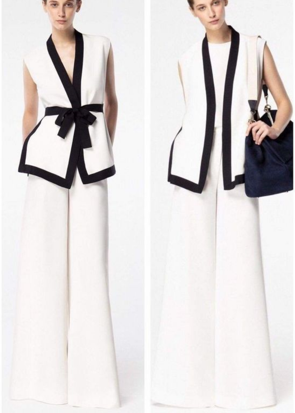 CONTRAST B&W TIE KNOT CO-ORD
