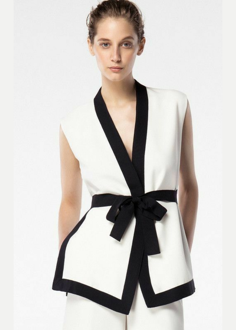 CONTRAST B&W TIE KNOT CO-ORD