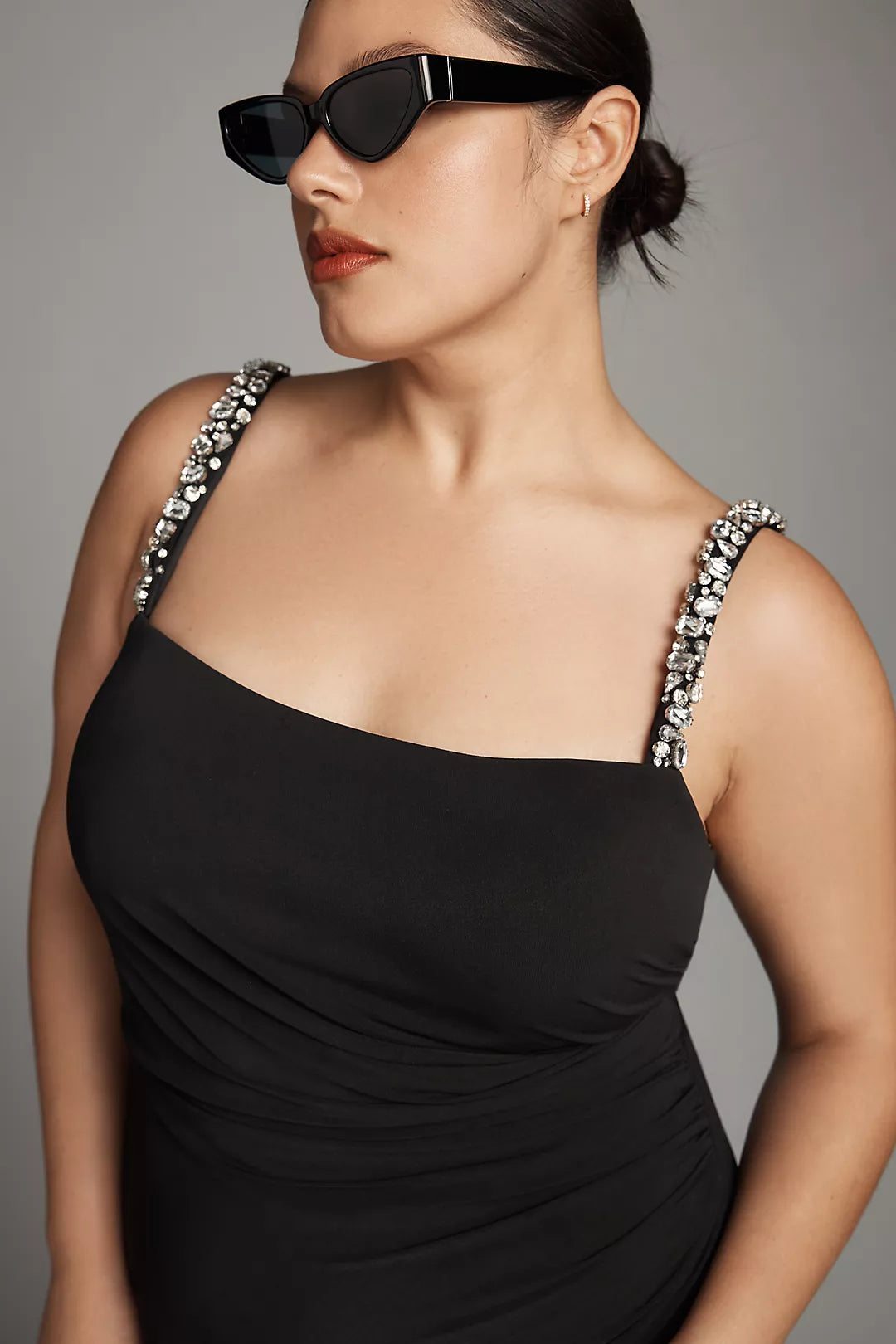 SIDE SLIT EMBELLISHED DRESS