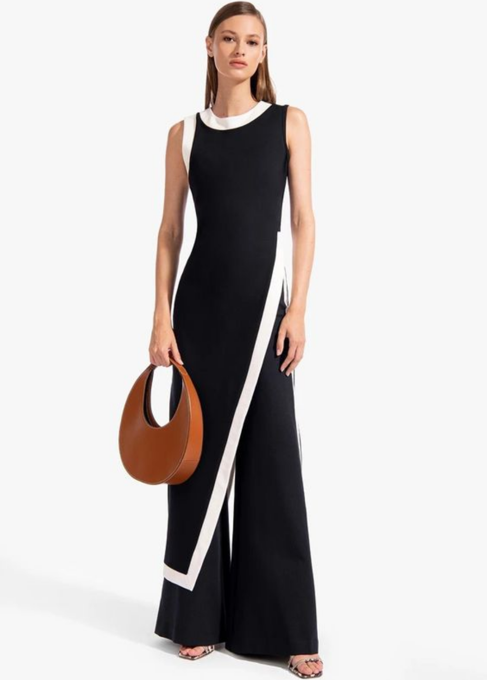 CONTRAST ASYMMETRICAL CO-ORD SET