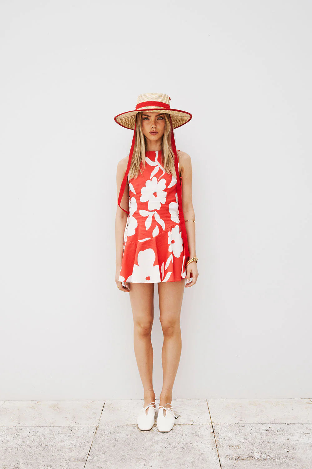 KENZO RED FLORAL PRINT DRESS
