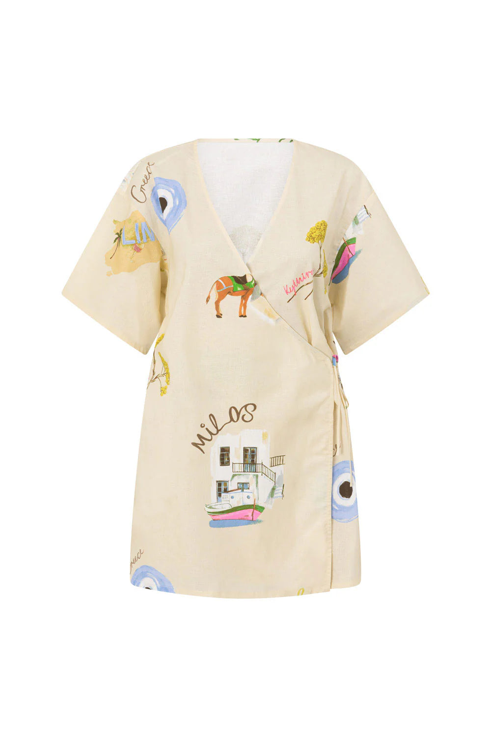 GREECE ELVI WRAP DRESS