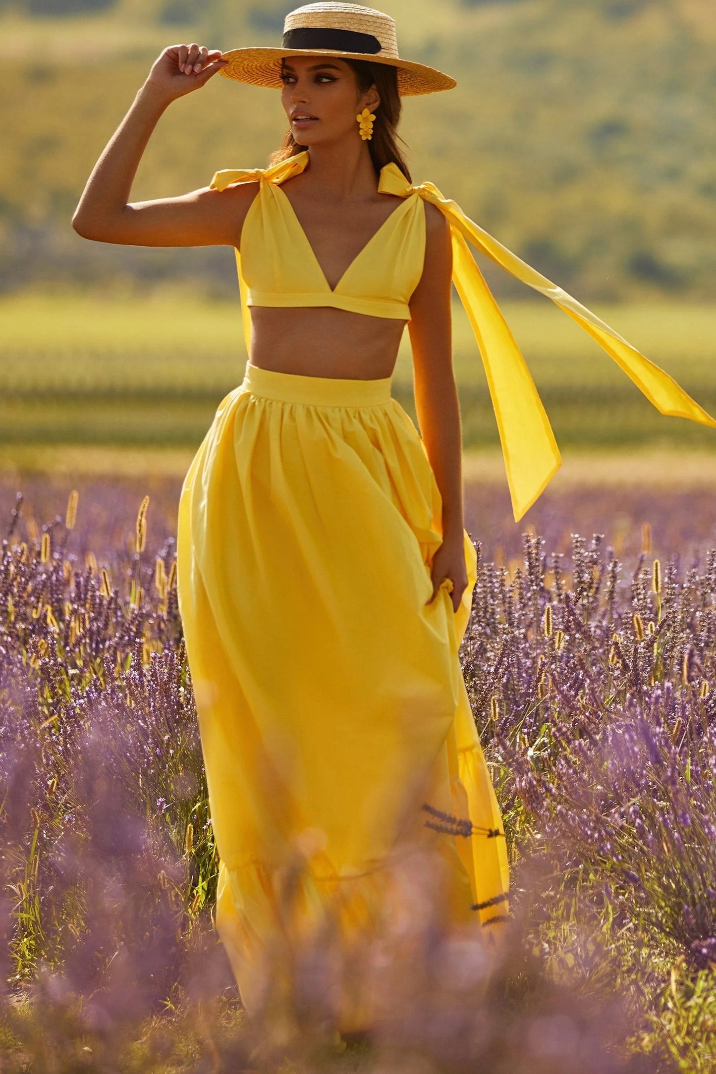 PASTEL YELLOW COTTON POPLIN SET