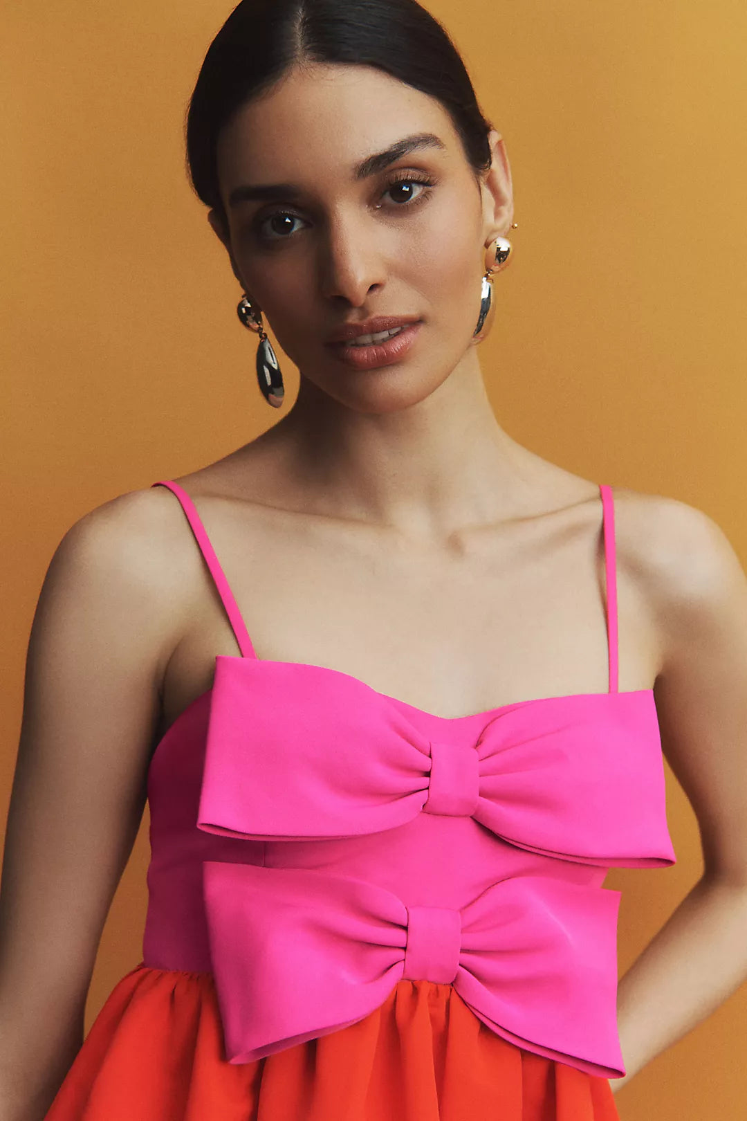 PINK RED BOW DRESS