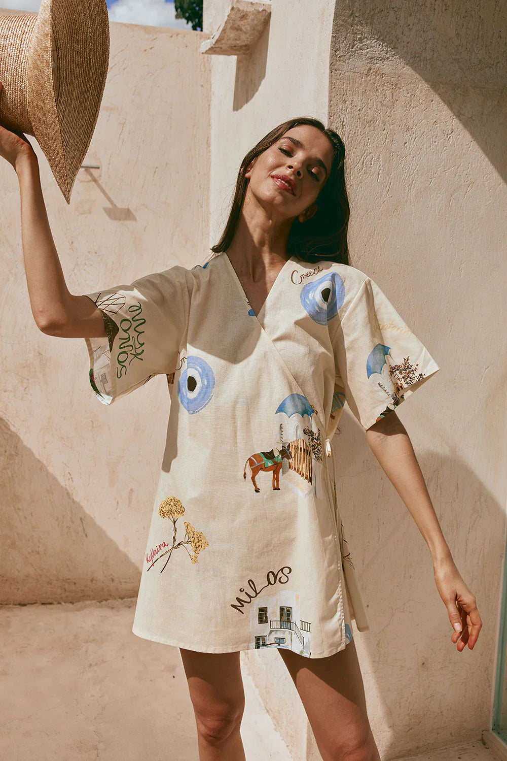 GREECE ELVI WRAP DRESS
