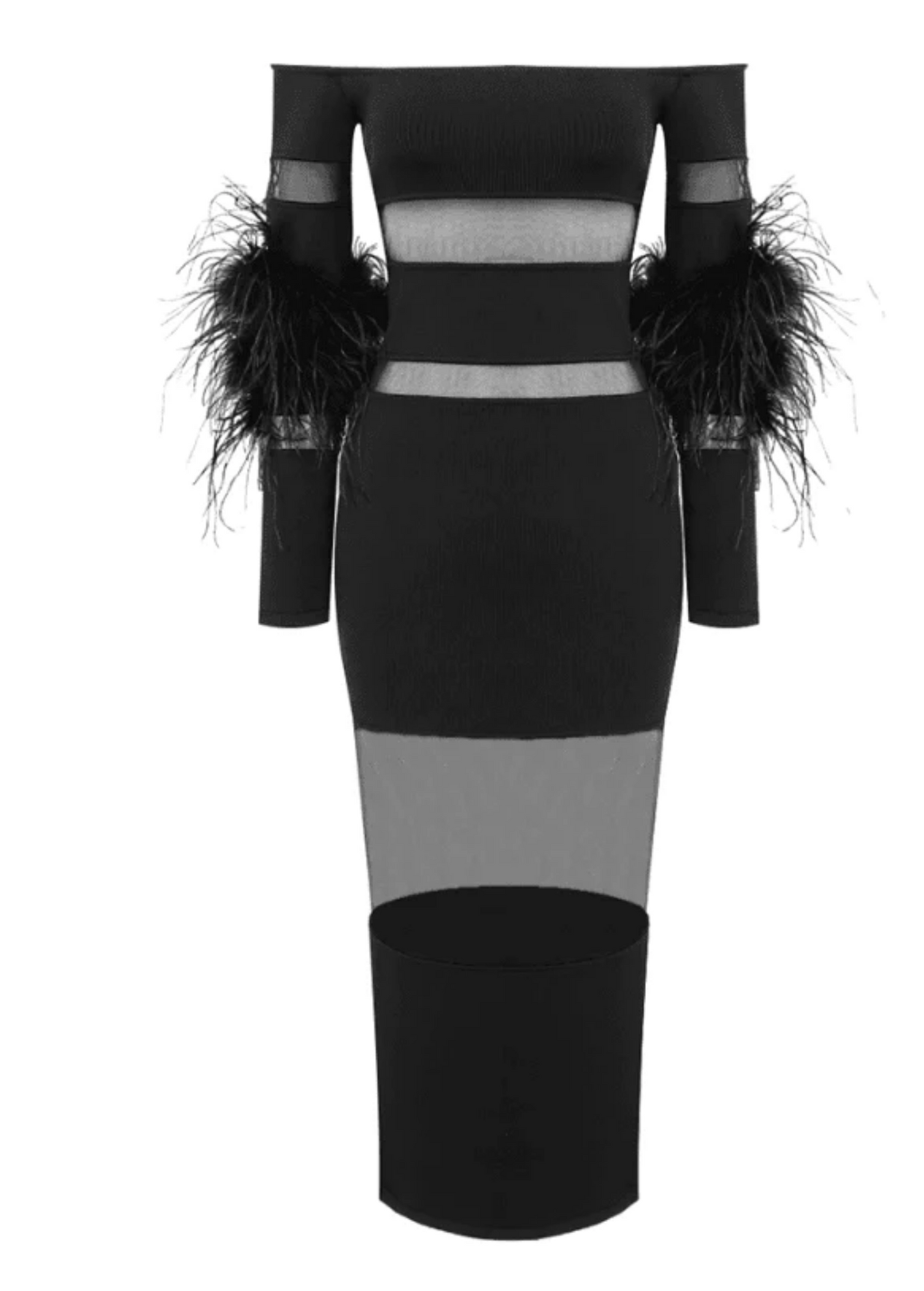 AMAKA BLACK MIDI DRESS