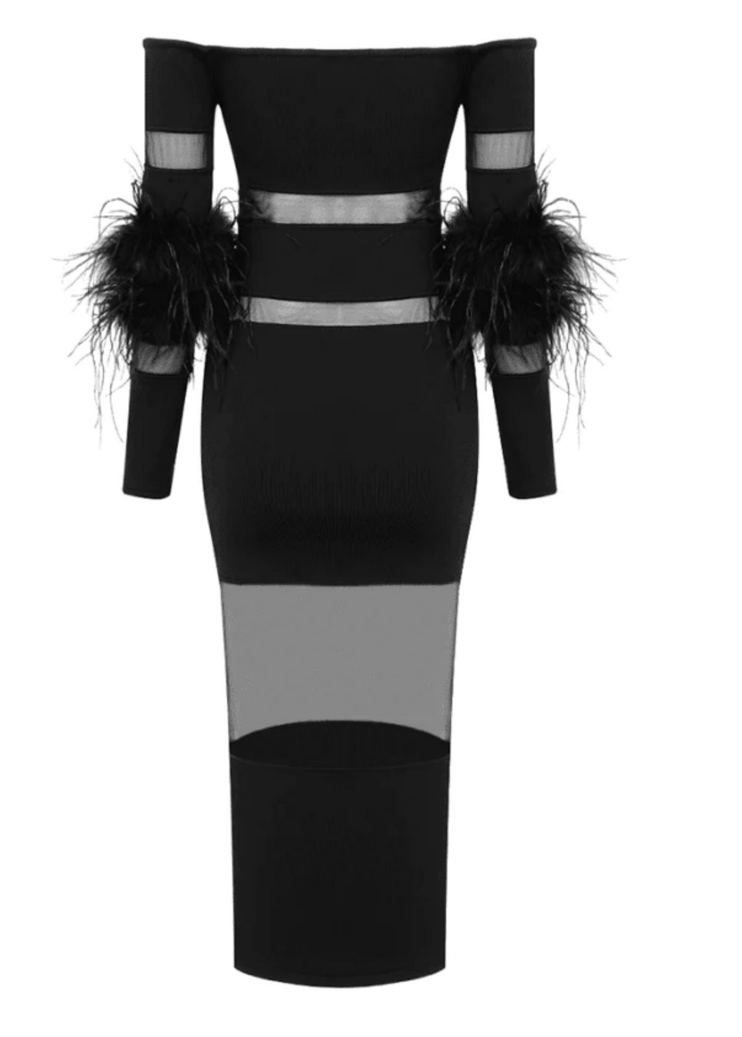 AMAKA BLACK MIDI DRESS