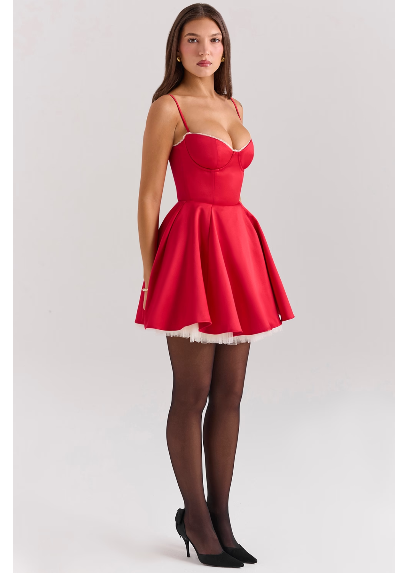 BURGUNDY VELVET MINI DRESS