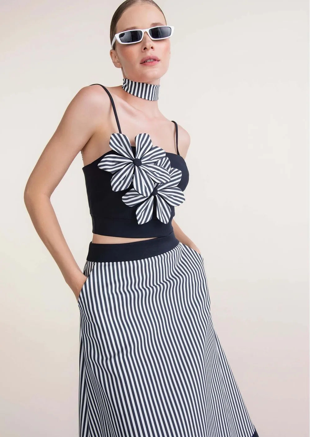 STRIPED CAMPA FLORAL SET