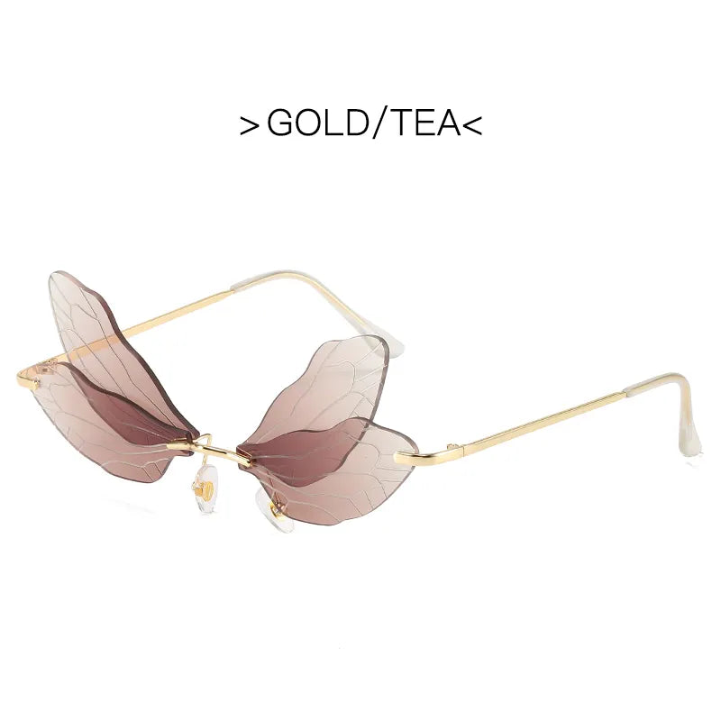 DRAGONFLY RIMLESS WING SUNGLASSES