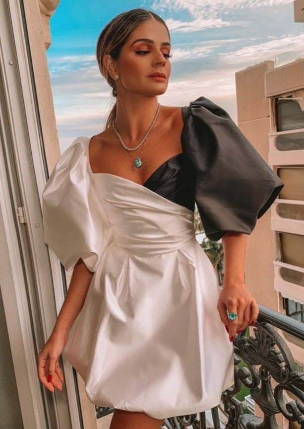 B&W LITTLE PUFF DRESS