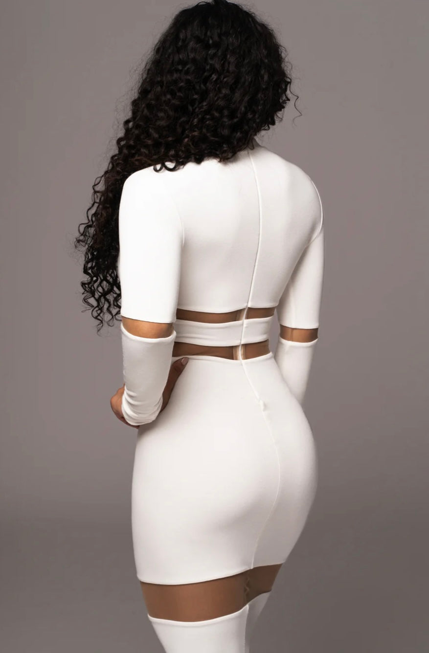 BANDAGE BLACK MIDI DRESS