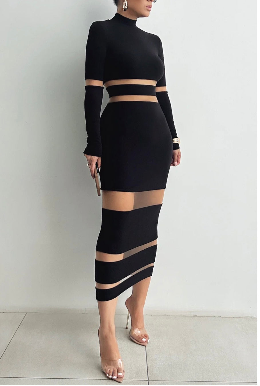 BANDAGE WHITE MIDI DRESS