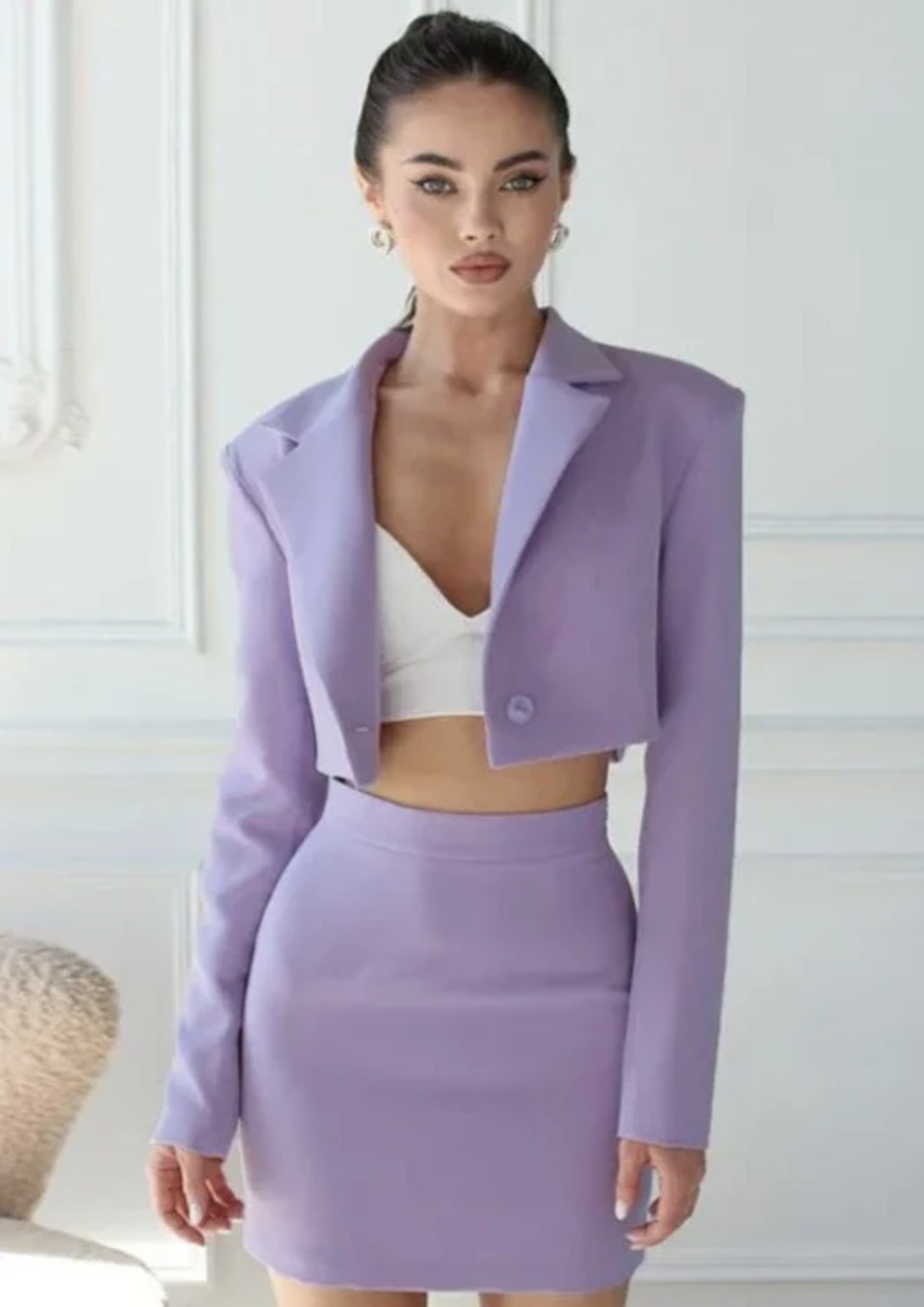 MINI CROP BLAZER SET
