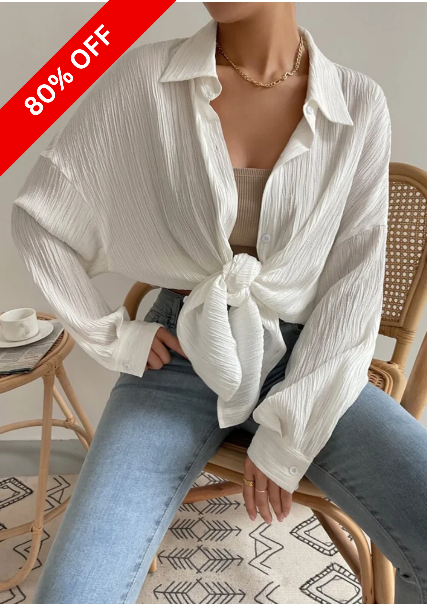 CRUSH COTTON OVERSIZED SHIRT