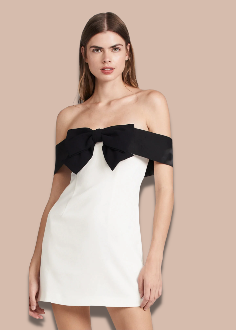 BOWKNOT SHOULDER DRESS