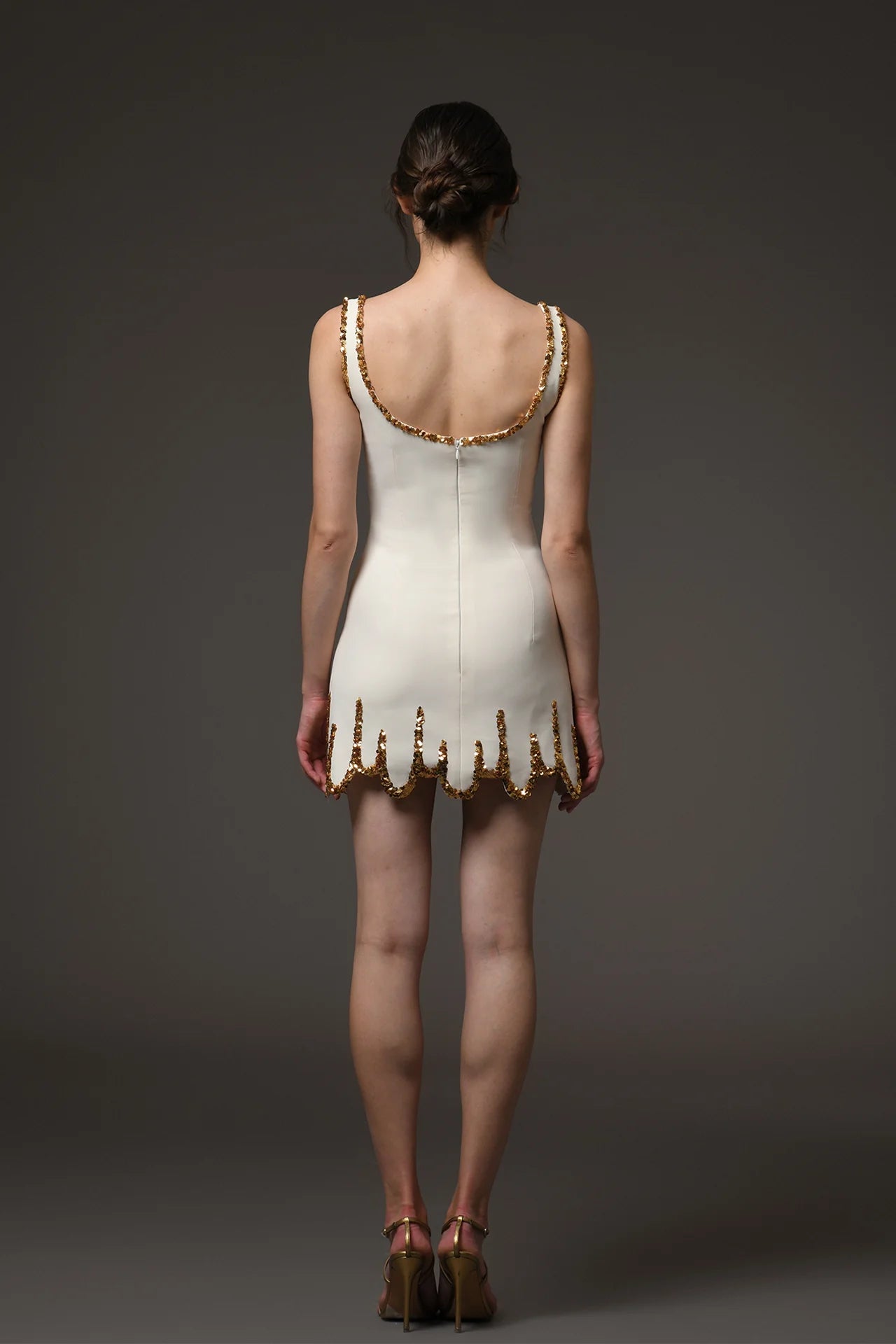 WHITE KEA EMBROIDERED MINI DRESS
